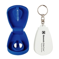 Pill box and cutter keychain, pill storage and cutter with blade... from ASI...