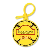 Bag & luggage tag - large round w/tab - spot color.... from ASI 80210 Quikey...
