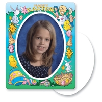 Magnet - Oval Center Easter Picture Frame - Full Color