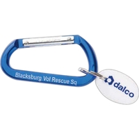 Carabiner key holder with white tag disc, 3 1/4" x 1... from ASI 68800 ZZ...
