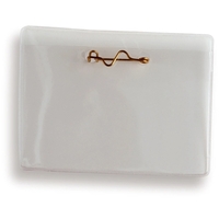 Single pocket badge holder opens from the top with safety pin.... from ASI...