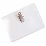 Badge Holder - 3 3/4 X 2 3/4" With Bulldog Clip
