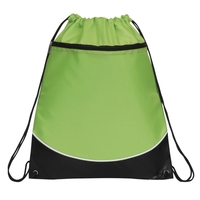 15" x 18" drawstring backpack with zipper pocket.... from ASI 37980 Bagworld