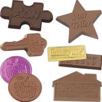2" x 2" stock cutout molded chocolate.... from ASI 44900 NC Custom (CI/Lanco)...