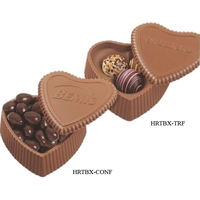Chocolate heart shaped box filled with premium confections, 8 ounce.... from...