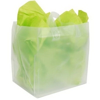 Frosty Clear Soft Loop Shoppers Bag (10" x 8" x 10")