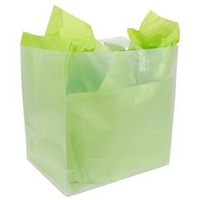 Frosty clear shopping bag with soft loop handle, 14" x 10"... from ASI 92480...
