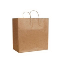 Natural Kraft serrated edge shopping bag. 13" x 7" x 13".... from ASI 92480...