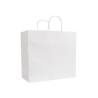 White Kraft paper 13" x 7" x 12.5" shopping bag with... from ASI 92480...