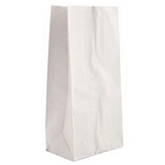 White Kraft 2 LB Grocery Bag (4 1/8" x 2 5/8" x 8 1/4")