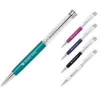 Tip twist action brass ballpoint pen with beautiful crystal insert... from...