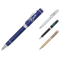 Twist action aluminum pen with diamond cut middle ring... from ASI 40544...