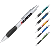 Aluminum click action ballpoint pen with chrome clip and accents.... from ASI...