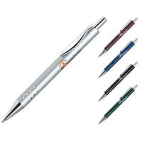 Aluminum click action ballpoint pen with chrome clip and accents.... from ASI...