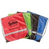 String backpack with a front reflective band.... from ASI 42920 Busrel Inc