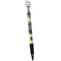 Ballpoint pen with $100 dollar bill design barrel and dollar sign... from ASI...
