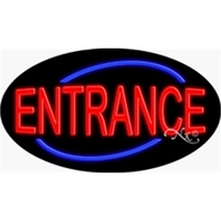 17" x 30" x 3" oval-shaped neon sign with flashing lights;... from ASI 30442...