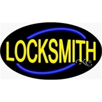 17" x 30" x 3" oval-shaped neon sign with flashing lights;... from ASI 30442...