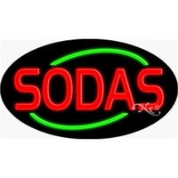 17" x 30" x 3" oval-shaped neon sign with flashing lights;... from ASI 30442...