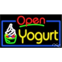 20" x 37" x 3" neon sign with open, for indoor... from ASI 30442 Above &...