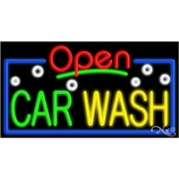 20" x 37" x 3" neon sign with open, for indoor... from ASI 30442 Above &...