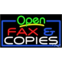 20" x 37" x 3" neon sign with open.... from ASI 30442 Above & Beyond...