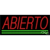 11" x 27" x 1" Abierto LED sign with high visibility,... from ASI 30442 Above...