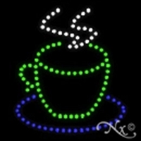 15" x 15" x 1" Coffee Cup logo economic LED sign... from ASI 30442 Above &...