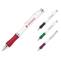 Twist action pearl body ballpoint pen with colored comfort grip with... from...