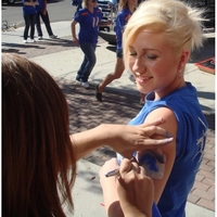 Temporary tattoo stencil display for promotional purposes.... from ASI 72657...