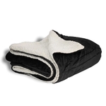 Black Sherpa Throw Blanket