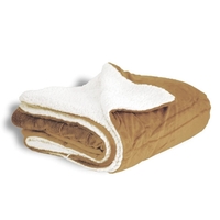 Camel Sherpa Throw Blanket
