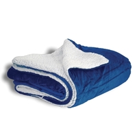 Royal Blue Sherpa Throw Blanket
