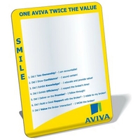 Large acrylic mirror with round corners, curved edges and protective film.......