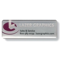 Domed Decal Matte Silver Polyester Spot Color Imprint