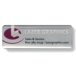 Domed Decal Matte Silver Polyester Spot Color Imprint