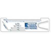 Logbook Ruler - Clear gloss copolyester plastic, 2.25" x 8.125".... from ASI...