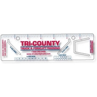 Logbook Ruler - Clear gloss copolyester plastic, 2" x 7.125".... from ASI...