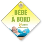 Baby on Board Sign Stock Diamond Shape Full Color Imprint