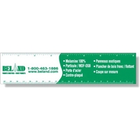 White Gloss Flexible .020 PVC Plastic Rulers. Screen-printed in spot...
