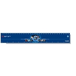 12" Ruler White Plastic .020 PVC Full Color Imprint