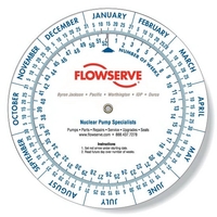 Date Finder Wheel Calculator .020 Plastic Spot Colors 6"