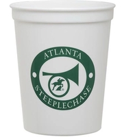 Sixteen ounce white plastic cold drink stadium cup.... from ASI 31490 Admatch...