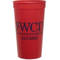 Smooth Colored 32 Ounce Stadium Cup
