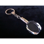 KEYCHAIN - INCLUDES LIGHT, CRYSTAL, OVAL-SHAPED