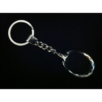 Oval Crystal Keychain