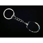 Oval Crystal Keychain