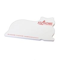 Cat shaped note pad measuring 3 3/4"W x 2 3/4"H and... from ASI 92980 WOV-IN®...