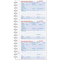 11" x 5 3/4" two-part, 150-set, carbonless road service dispatch book.......