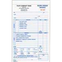 5 2/3" x 8 1/2" three-part carbonless locksmith work order/invoice form.......